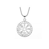 AZIZ Nemesacél Iránytű medál nyaklánccal, 60 cm