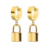 AZIZ Nemesacél lakat fülbevaló, arany színű