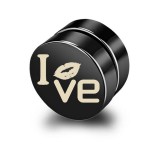 AZIZ Nemesacél mágneses fülklip, I love - 1 db