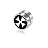 AZIZ Nemesacél mágneses fülklip, kereszt