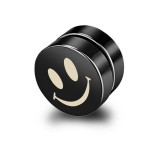 AZIZ Nemesacél mágneses fülklip, smiley - 1 db