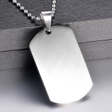 AZIZ Nemesacél, mindkét oldalán tükörpolírozott dögcédula nyaklánccal, gravírozható