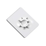 AZIZ Nemesacél punk rock beszúrós fülbevaló, ezüst színű - 1 db