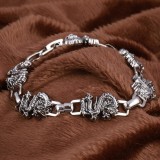 AZIZ Nemesacél sárkányos karkötő