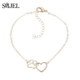 AZIZ Tappancs és szív karkötő, arany színű