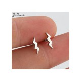 AZIZ Villám nemesacél fülbevaló, ezüst színű