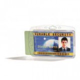 Azonosítókártya-tartó, 2 kártyához, zárt, DURABLE "ENCLOSED", áttetsző [10 db]