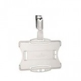 Azonosítókártya-tartó, akril, nyitott, csíptetővel, DURABLE [25 db]