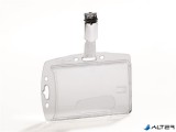 Azonosítókártya-tartó, akril, zárt, csíptetővel, DURABLE