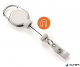 Azonosítókártya-tartó, kihúzható, patentos, DURABLE "Extra strong", fehér