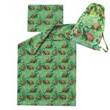 Aztadejo Aztadejó Teknős bölcsis ovis ágyneműhuzat hátizsákba csomagolva 100x135 cm 40x60 cm