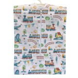 Aztadejo Aztadejó zöld vonatos oviszsák 40x56 cm