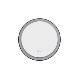 Azzardo Sergio fürdőszobai tükör, fekete, Beépített LED, 3200 lm, AZ-5819