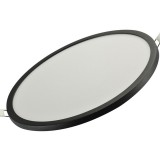 Azzardo Slim Round fürdőszobai beépíthető lámpa, fekete, Beépített LED, 2000 lm, AZ-4164