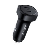 AceFast autós töltő 72W, 2x USB tok C, PPS, Power Diving, Gyors töltés 3.0, AFC, FCP fekete (B2 fekete)