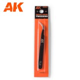 AK-Interactive Hajlított végű csipesz makettezéshez (Curved Point Tweezer) AK9007