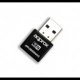 Approx Hálózati Adapter 300Mbps Wireless N Nano USB fekete (appUSB300NAV2) (appUSB300NAV2) - WiFi Adapter
