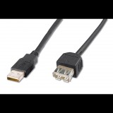 Assmann USB 2.0 hosszabbító kábel 1.8m fekete (AK-300200-018-S) (AK-300200-018-S) - USB hosszabbító