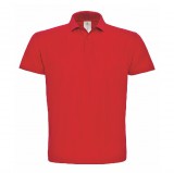 B&C ID.001 galléros póló RED S-XXL méretek