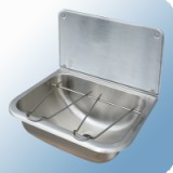 B&K fali kiöntő hátfallal, 460x340x200mm, rozsdamentes acél, matt (leeresztőszelep,szifon nélkül)