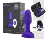 b-Vibe Rimming - forgó gyöngyös anál vibrátor (lila)