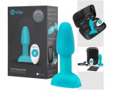 b-Vibe Rimming - forgó gyöngyös anál vibrátor (türkiz)