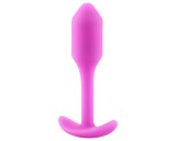 b-vibe Snug Plug 1 - anál plug belső súllyal (55g) - pink