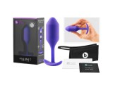 b-vibe Snug Plug 2 - dupla golyós anál plug (114g) - lila