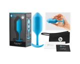 b-vibe Snug Plug 3 - dupla golyós anál plug (180g) - kék