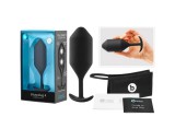 b-vibe Snug Plug 4 - dupla golyós anál plug (257g) - fekete