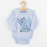 Baba hosszú ujjú body New Baby Happy Elephant blue
