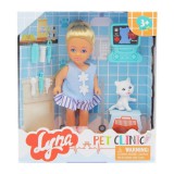 Baba készlet, Évi állatklinikával kegészítő állattal, 2 féle változatban, 14x16 cm dobozban.