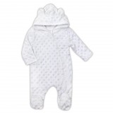 Baba kezeslábas Minky-ból Nicol Bubbles fehér