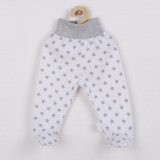 Baba lábfejes nadrág New Baby Classic II szürke csillagokkal
