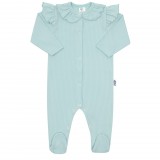 Baba pamut kezeslábas New Baby Stripes jégkék