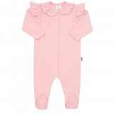 Baba pamut kezeslábas New Baby Stripes rózsaszín