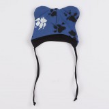 Baba pamut sapka fülekkel New Baby mancsát kék