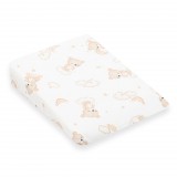 Baba párna huzat- ék alakú New Baby BASIC fehér 30x37 cm bear beige