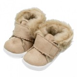 Baba téli velúr cipő New Baby 12-18 h világos barna