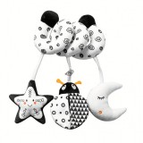 Babaágy Dekoráció Fekete-fehér Függő Játék Méhecske - Fejlesztő és Megnyugtató Babaszoba Kiegészítő