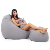 Babszem bútorház Szürke ALL IN XXL Babzsákfotel Garnitúra