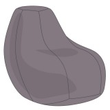 Babszem bútorház Szürke Tini Babzsákfotel Huzat