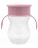 Baby Care 360 itatópohár fogantyúval - pink