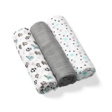 BabyOno bambusz textilpelenka színes 3db - szürke 397/02