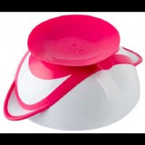 BabyOno bébi tál tapadókoronggal és kanállal, rózsaszínű (5901435411803)