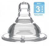 BABYONO Classic szilikon etetőcumi, gyors átfolyású, 6hó+