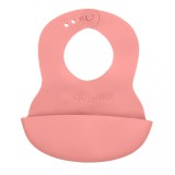 BabyOno Előke, műanyag, puha, állítható, rózsaszín, 835/04