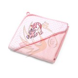 BabyOno fürdőlepedő kapucnis 100x100cm bambusz 346/01 unikornis