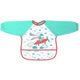 BABYONO Hosszú ujjú előke menta 24hó+, 35x40 cm