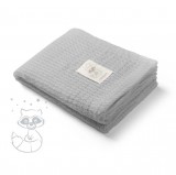 BABYONO Kötött bambusz takaró szürke